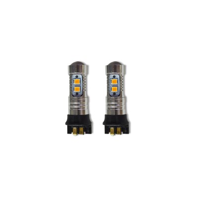 Set 2 becuri led PW24W cu 10SMD Cree Portocaliu foto