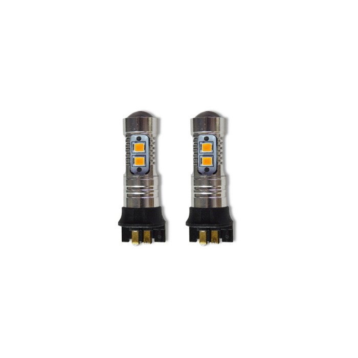 Set 2 becuri led PW24W cu 10SMD Cree Portocaliu