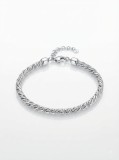 Cumpara ieftin Bratara din Argint 925 cu Impletitura Rasucita stil Franghie (Rope Chain), 18+3 cm, 17.50g