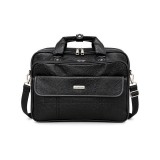 Cumpara ieftin Geanta Business Unisex din Piele Ecologica Premium, Negru, 36x28 cm, pentru Laptop 15 inch &ndash; Umar, Mana, Magrot 26054