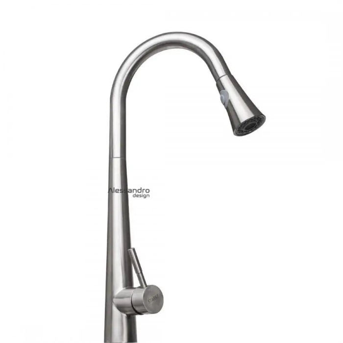 Baterie Bucatarie cu Dus Extractibil, Inox SUS304, Satinat, CF021 ModernLight Concept