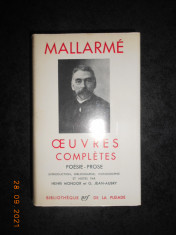 STEPHANE MALLARME - OEUVRES COMPLETES. POESIE-PROSE (1945, editie bibliofila) foto