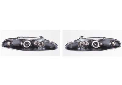Set faruri tuning MITSUBISHI ECLIPSE (D30), 12.1995-1997, H1+H1; manual; negru; TUNING; halogen, foto