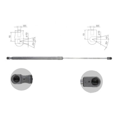 Amortizor haion spate Ford Focus 3, 12.2010-2014 si Focus III, 2014-, Hatchback, Lungime/Forta/Cursa Piston 600/385/240, BM51-A406A10-AE, Stanga , Dr foto