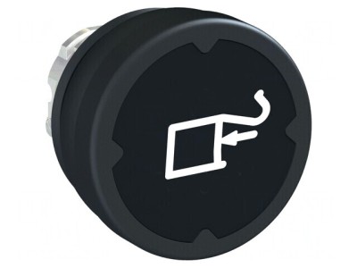 Comutator Negru 22mm cu Buton Apăsare foto