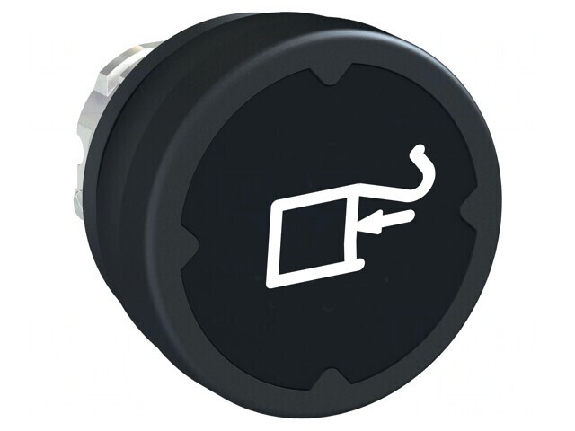 Comutator Negru 22mm cu Buton Apăsare