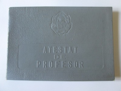 Atestat de profesor R.P.R. in specialitatea limba rusa din 1957 foto