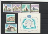 ROMANIA 1967 LP 650 LP 651 MONUMENTE ISTORICE SERIE+COLITA MNH NESTAMPILATE, Nestampilat