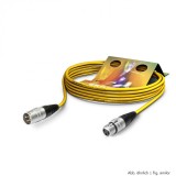 Cablu prelungitor XLR 3 pini T-M Galben 10m, SGHN-1000-GE, HICON