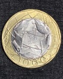 Moneda 1000 lire 1997 Italia eroare harta