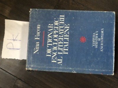Nina Facon - Dictionar enciclopedic al literaturii italienE Pk foto