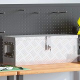 Cutie Depozitare Aluminiu 60x23.5x23 cm Argintie vidaXL - Truse Scule, Transport Accesorii, Rezistenta &amp; Compacta