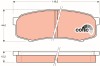 TRW GDB1182 COTEC set placute frana,frana disc