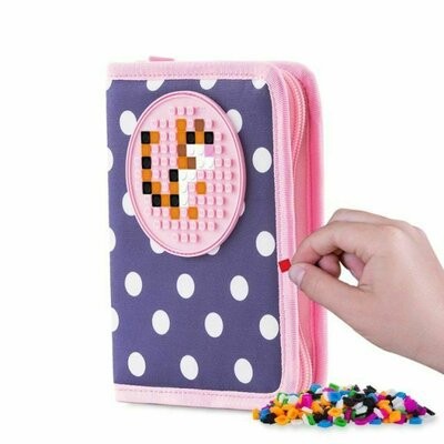 Penar neechipat fete, 1 fermoar, Dimensiuni 20.3x12x3.7cm, studentesc Albastru