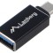 Adaptor USB 3.1 A la C, soclu negru, nichelat