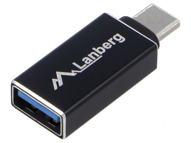Adaptor USB 3.1 A la C, soclu negru, nichelat