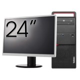 Pachet Calculator Second Hand LENOVO M800 Tower, Intel Core i5-6400 2.70 - 3.30GHz, 8GB DDR4, 256GB SSD, DVD-ROM + Monitor 24 Inch NewTechnology Media