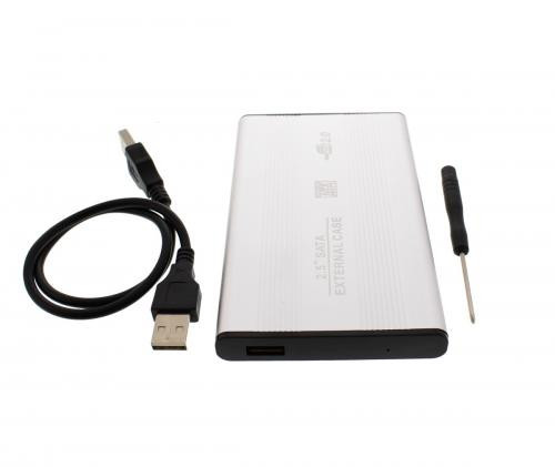 Carcasa HDD 2.5&quot; SATA USB 2.0 argintiu