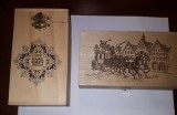 CY - Lot 2 cutii lemn / incuietori și balamale de alama / ceai (UK) &amp; trabucuri