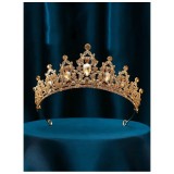 Cumpara ieftin Diadema (Coronita) Aurie pentru Mireasa cu Strasuri si Pietre - 606266