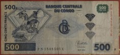 500 francs 2022, RD Congo foto