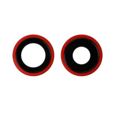 Geam Camera iPhone 11, Rear Camera Holder with Lens, Rosu foto