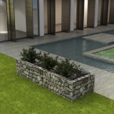 VidaXL Strat &icirc;nălțat gabion, 270 x 90 x 50 cm, oțel