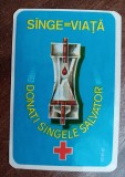 C9 13 - 1982 - Calendar de buzunar Crucea rosie - Donati sange!