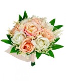 Buchet mic personalizabil cu trandafiri, floarea miresei si hortensii (Roz, Alb), Eventissimi&reg;