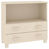 Cumpara ieftin Servanta &bdquo;HAMAR&rdquo;, maro miere, 85x35x80 cm, lemn masiv de pin