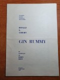 Program teatrul l.s.bulandra februarie 1980- piesa gin rummy