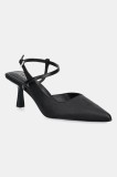 Aldo stilettos de piele AXELLE culoarea negru, cu toc deschis, 13985174
