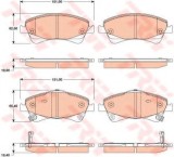 Set placute frana,frana disc TOYOTA COROLLA Limuzina (E15) (2006 - 2016) TRW GDB3479