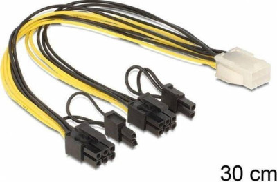 Cablu/adaptor PCI E- 6 pin mamă - 2 x 8 pin tată-Mining Rig /crypto foto