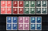 Romania 1949, LP 253, Uzuale - Stema R.P.R. (fligran R.P.R. RPR), blocuri de 4, MNH LUX! RARA!!!