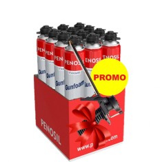 Pachet promotional: 1 bax (12 tuburi) spuma de pistol Penosil + pistol de aplicare cadou