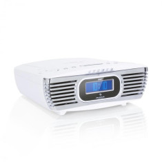 Auna Dreamee DAB+, radio cu alarma, CD player, DAB+/FM, CD-R/RW/MP3, AUX, retro, alb foto