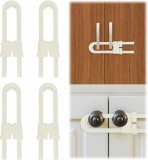 Set de 4 protectii pentru copii MplehDa, ABS, alb, 13/18 cm