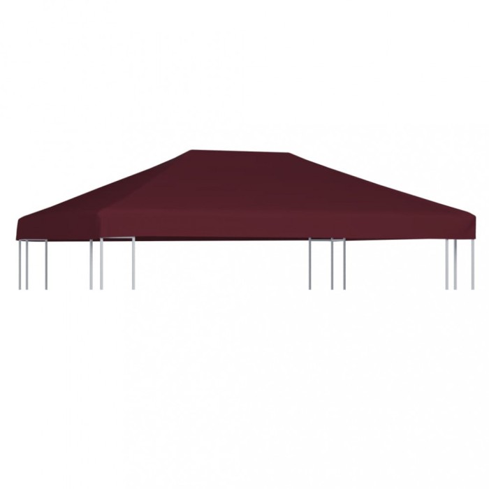 Gossi acoperis pentru pavilion, 310 g/m2, rosu bordo, 3 x 4 m