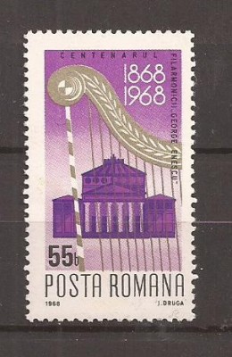 Romania-1968 100 DE ANI DE EXISTENTA A FILARMONICII DE STAT &amp;#039;&amp;#039;G ENESCU foto