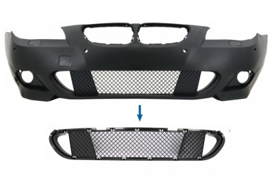 Grila Central Inferioara Bara Fata BMW Seria 5 E60 E61 (2003-2010) M-Tech Performance AutoTuning foto