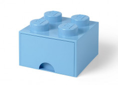 Cutie depozitare LEGO 2x2 cu sertar, albastru deschis (40051736) foto