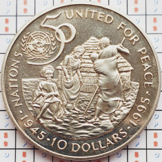 1514 Namibia 10 Dollars 1995 United Nations km 9 UNC