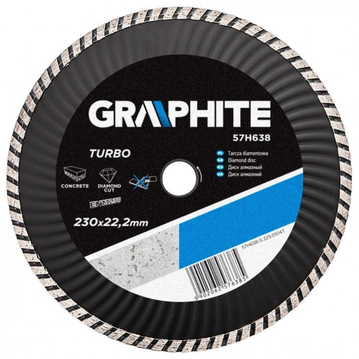 Disc diamantat 230mm, Turbo Wave 57H638