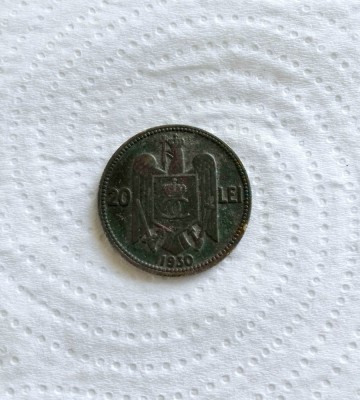 Moneda romaneasca 20 lei 1930 foto