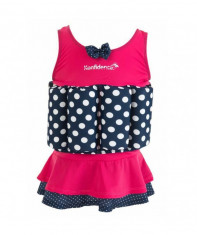 Konfidence - Costum inot copii cu sistem de flotabilitate ajustabil Pink Skirt 1-2 ani foto