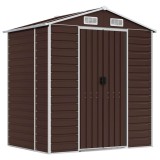 Cumpara ieftin Sopron de gradina, maro, 191x130x198 cm, otel galvanizat