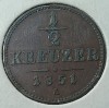 Austria, 1&frasl;2 Kreuzer 1851 A., Europa