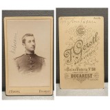 CDV Atelier Romania Bucuresti Bucuresci Bucarest J. Gerstl - Barbat in uniforma
