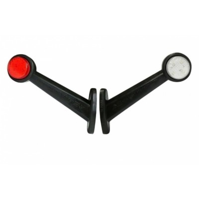 Set Lampi Laterala LED 19cm, 12v - 24v, Rosu si Alb, Cauciuc, Pentru Remorca, Camion foto